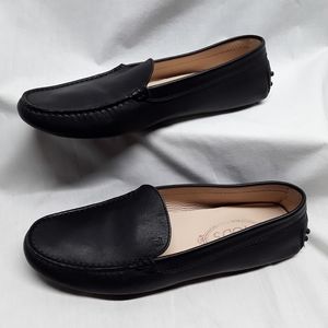 Tod's Black Leather Loafers